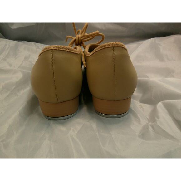 Dance Tap Shoes Danz N Motion Adult 8.5M Oxford Leather Lace Up Full Sole - Picture 3 of 5